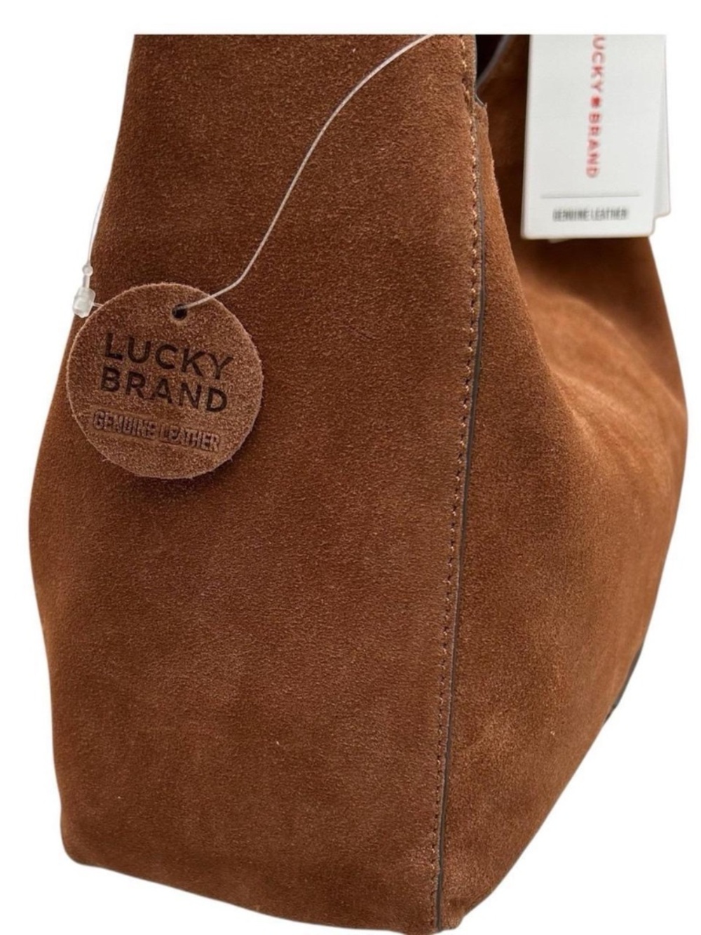 Lucky Brand Clem Suede Hobo Bag Brown - Picture 2 of 8